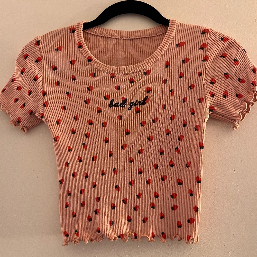 Small knitted strawberry "Bad Girl" top